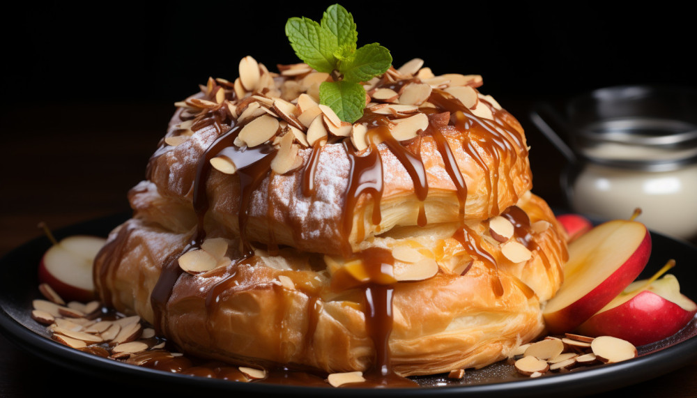 Couronne de pâte feuilletée garnie de pomme et beurre d’arachide : la recette de petit déjeuner qu’il vous faut pour le 14 février